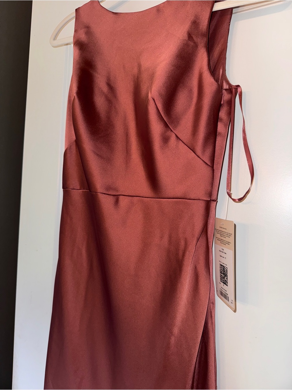 Revelry Serena Satin Dress In Desert Rose, Size 4, NWT - Picture 5 of 11